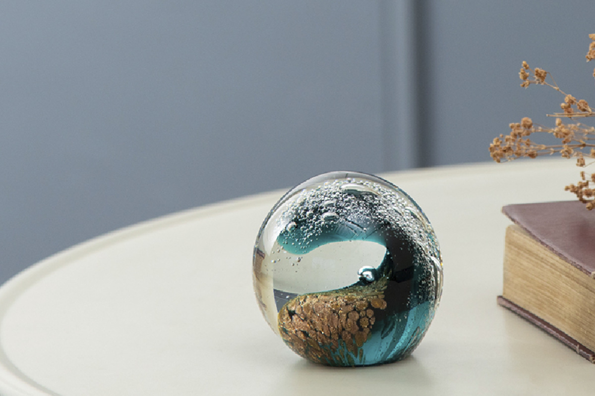 ガラスインテリアオブジェ（Glass interior objects） ウェーブ