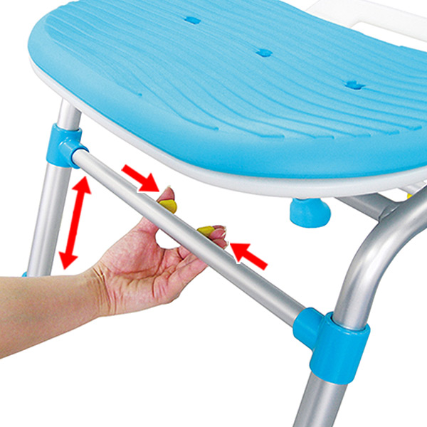 dショッピング |シャワーチェア 背付 折りたたみ 5段階 高さ調整