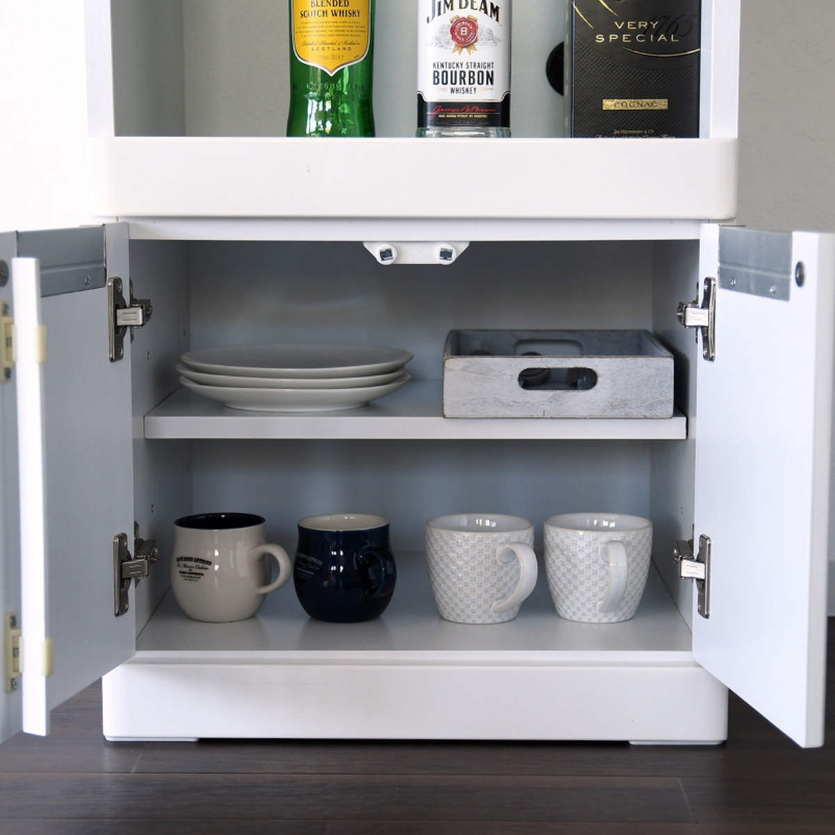 レンジ台 2段スライド グロスホワイト 完成品 幅49cm （ レンジラック