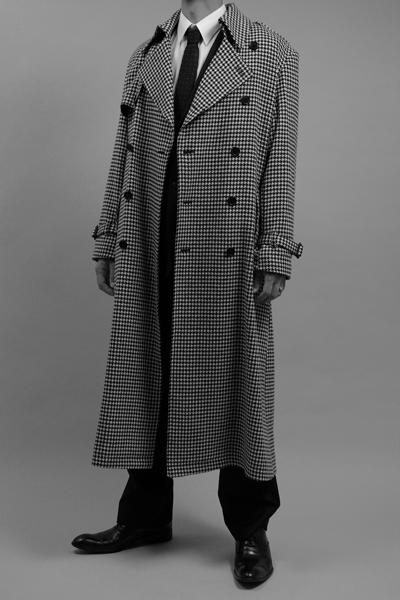 ダブルトレンチコート千鳥格子130【ロングコート販売】 【2010-11年