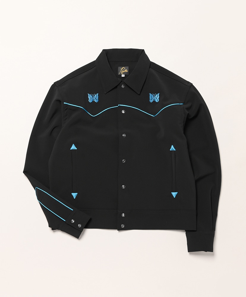 Piping Cowboy Jacket - Poly Double Cloth(L(MEN) Black/ブラック