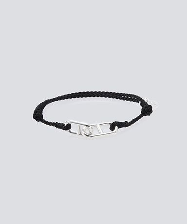 Anchor Link Silk Code Bracelet(FREE Black×Silver/ブラック×シルバー