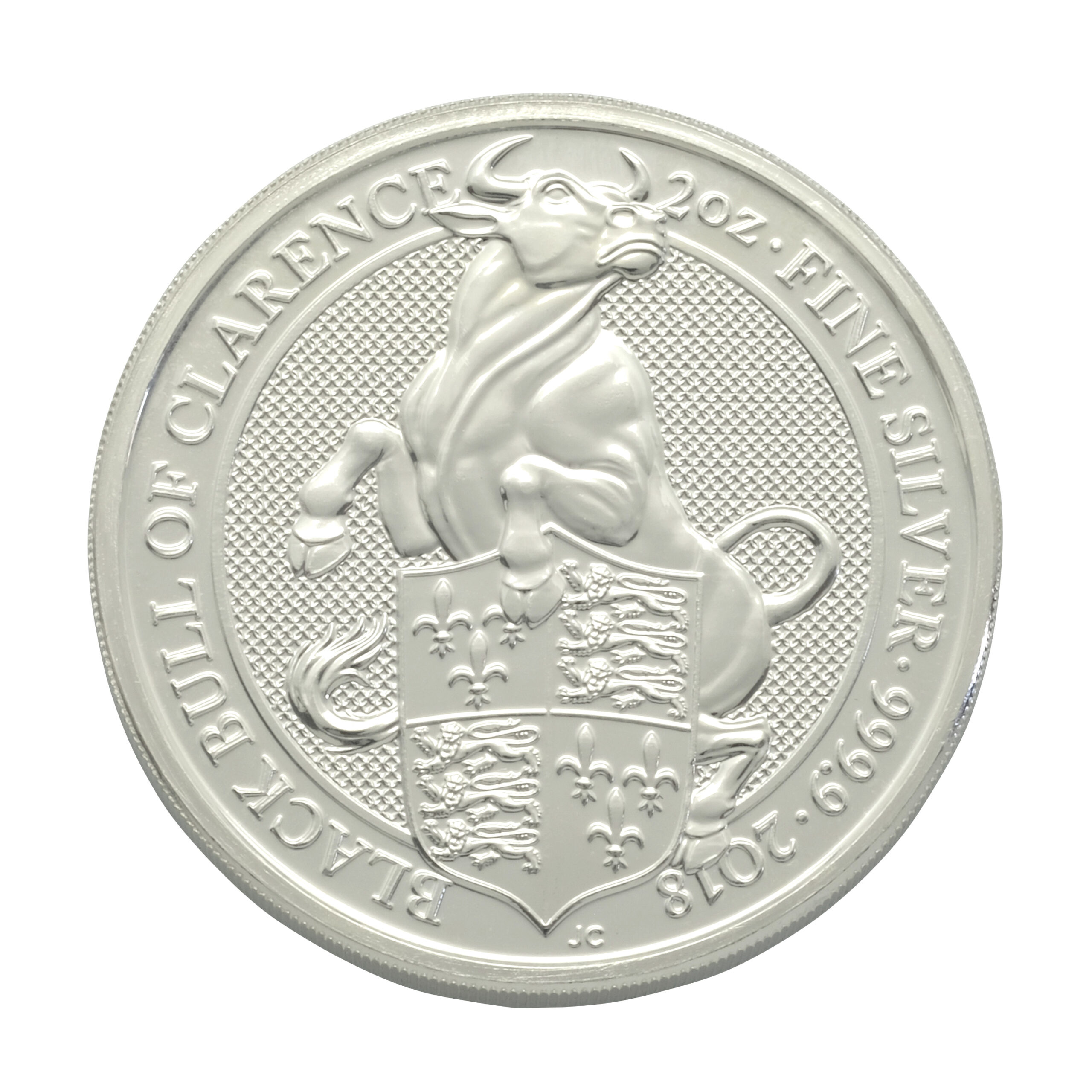 2018 2oz Black Bull Of Clarence Queen's Beasts Silver Coin - Lois