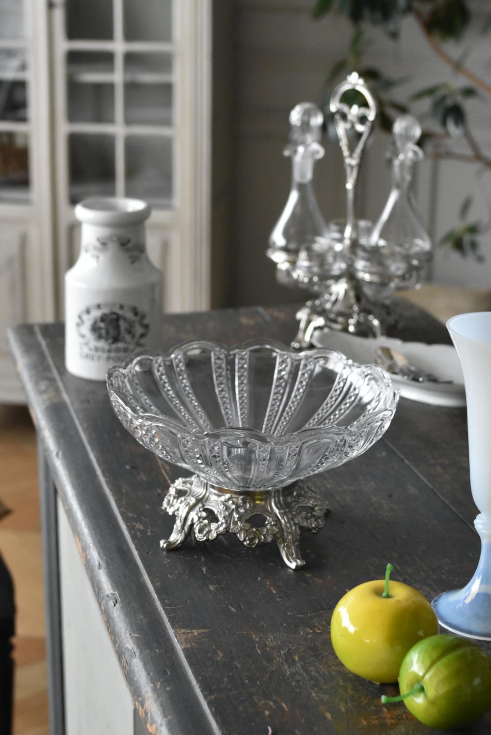 フランスアンティーク雑貨 ガラスコンポート.13 フレンチ食器