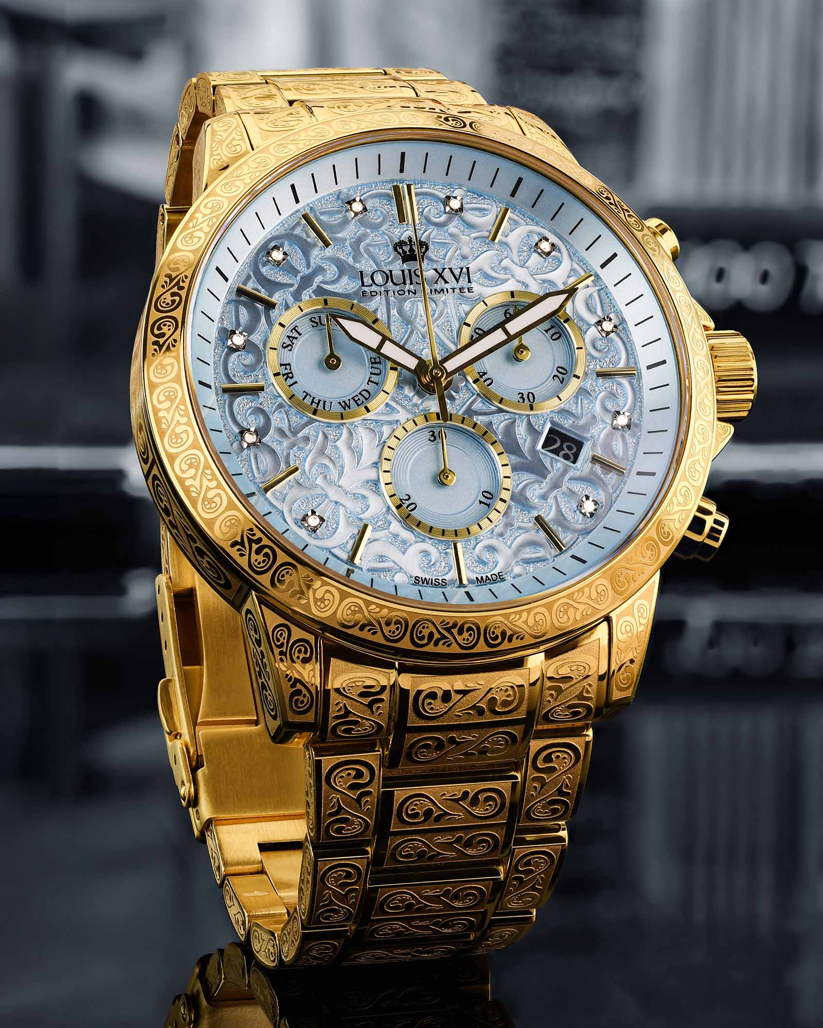 Palais Royale 4003 - Baby Blue Herrenuhr 48mm