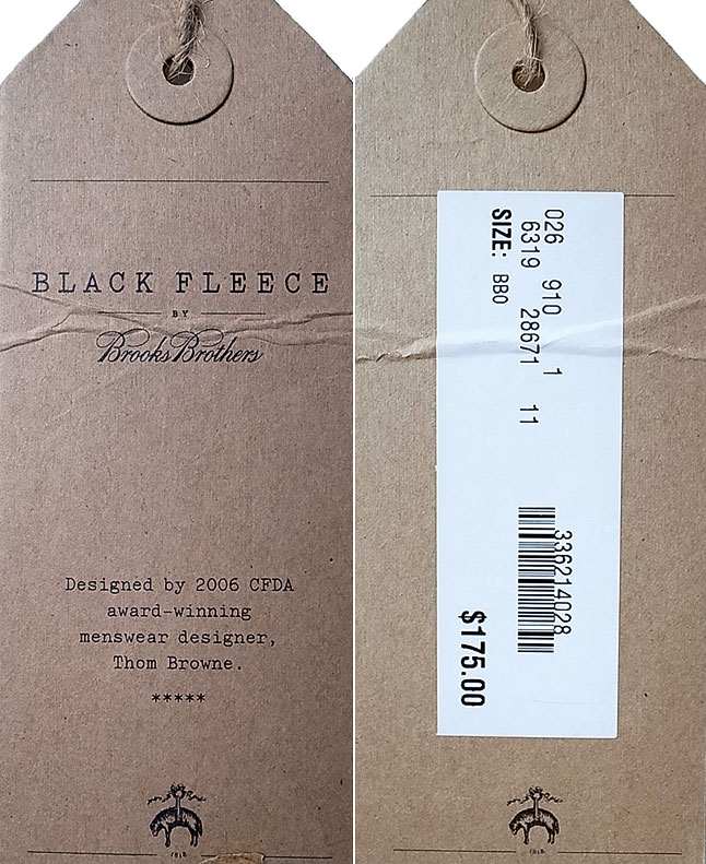 BLACK FLEECE by BROOKS BROTHERS ブラックフリース 丸襟