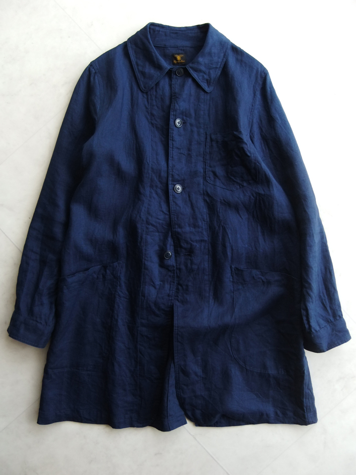 インディゴリネンストアコート INDIGOLINEN STORE COAT／DjangoAtour