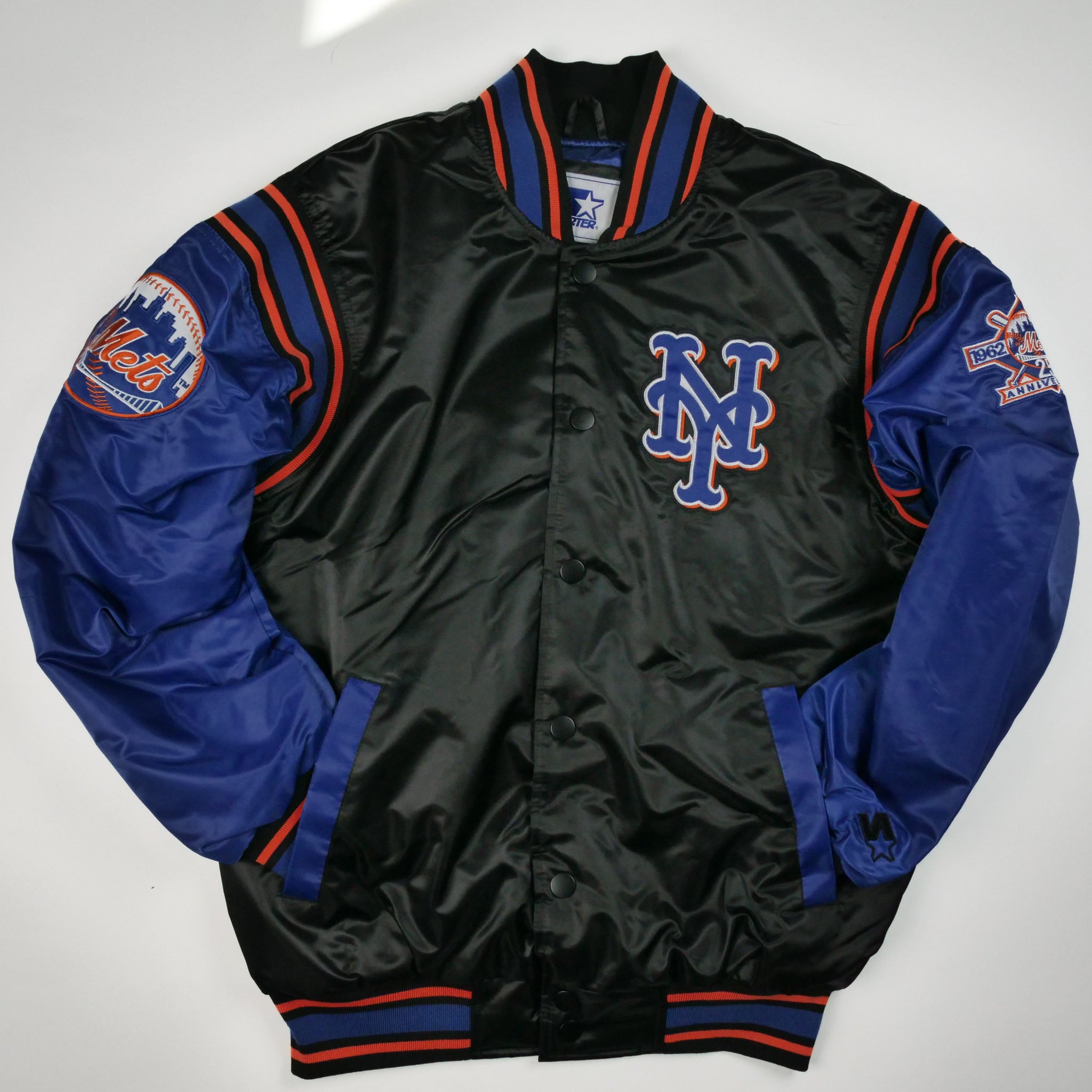 MLB Starter Satin Jacket Custom Exclusive New York Mets (Black