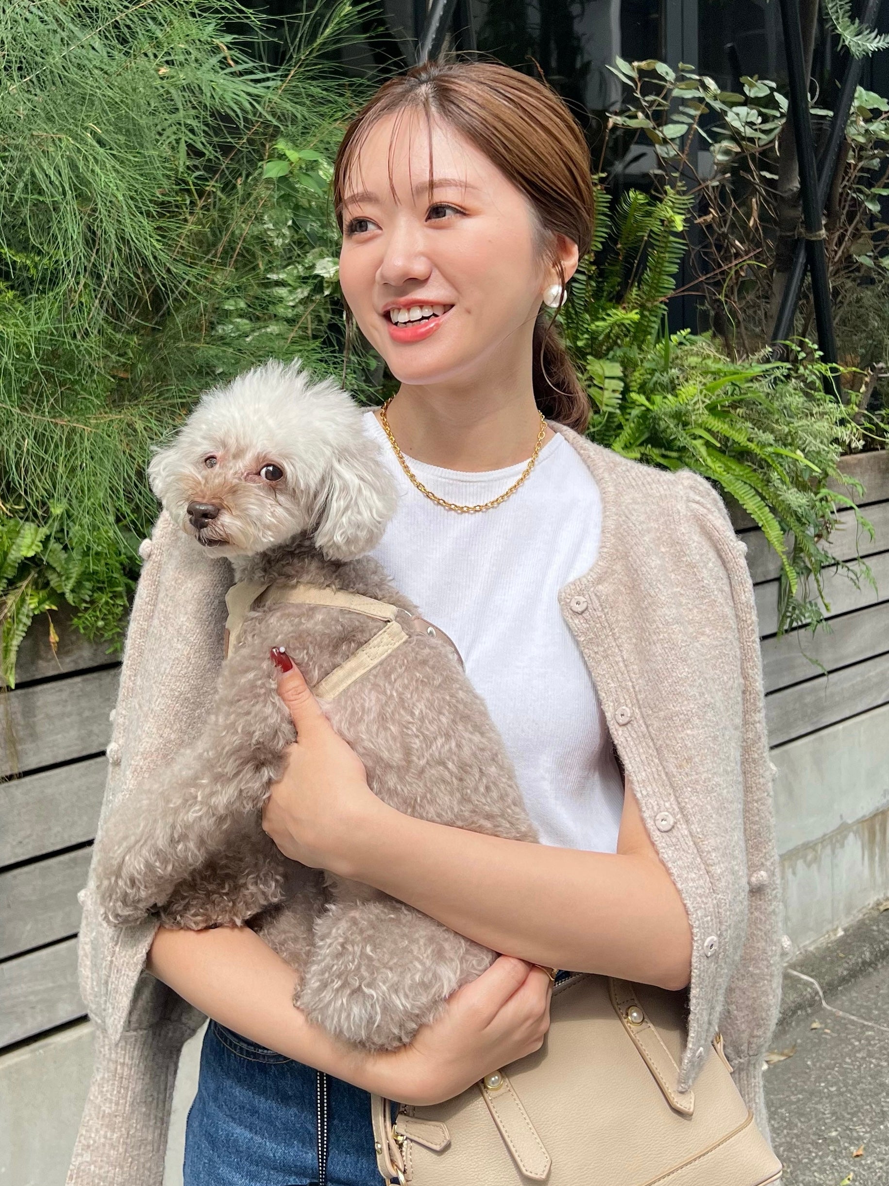 ポンポンプードルニットカーディガン – Maison Echelle