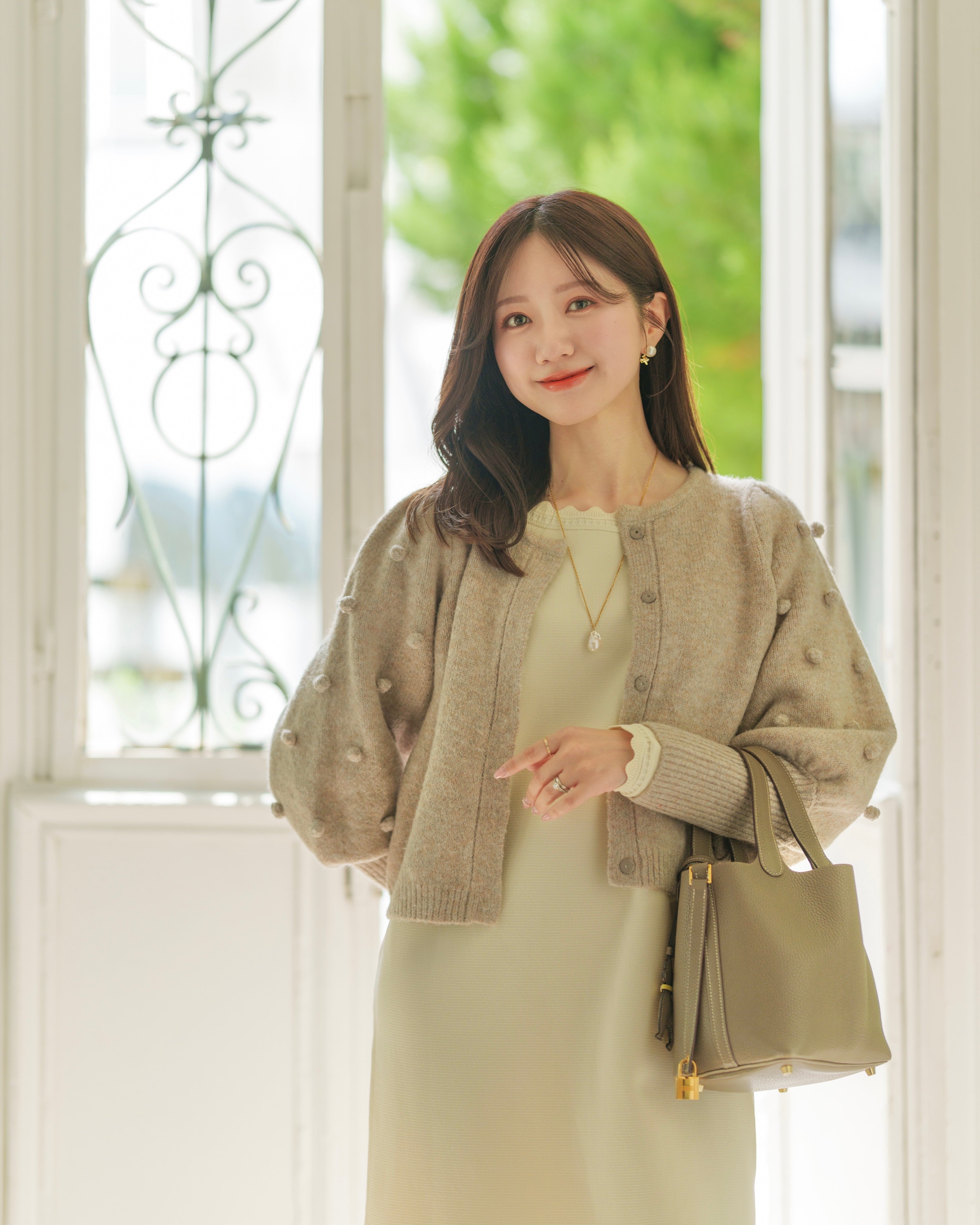 ポンポンプードルニットカーディガン – Maison Echelle