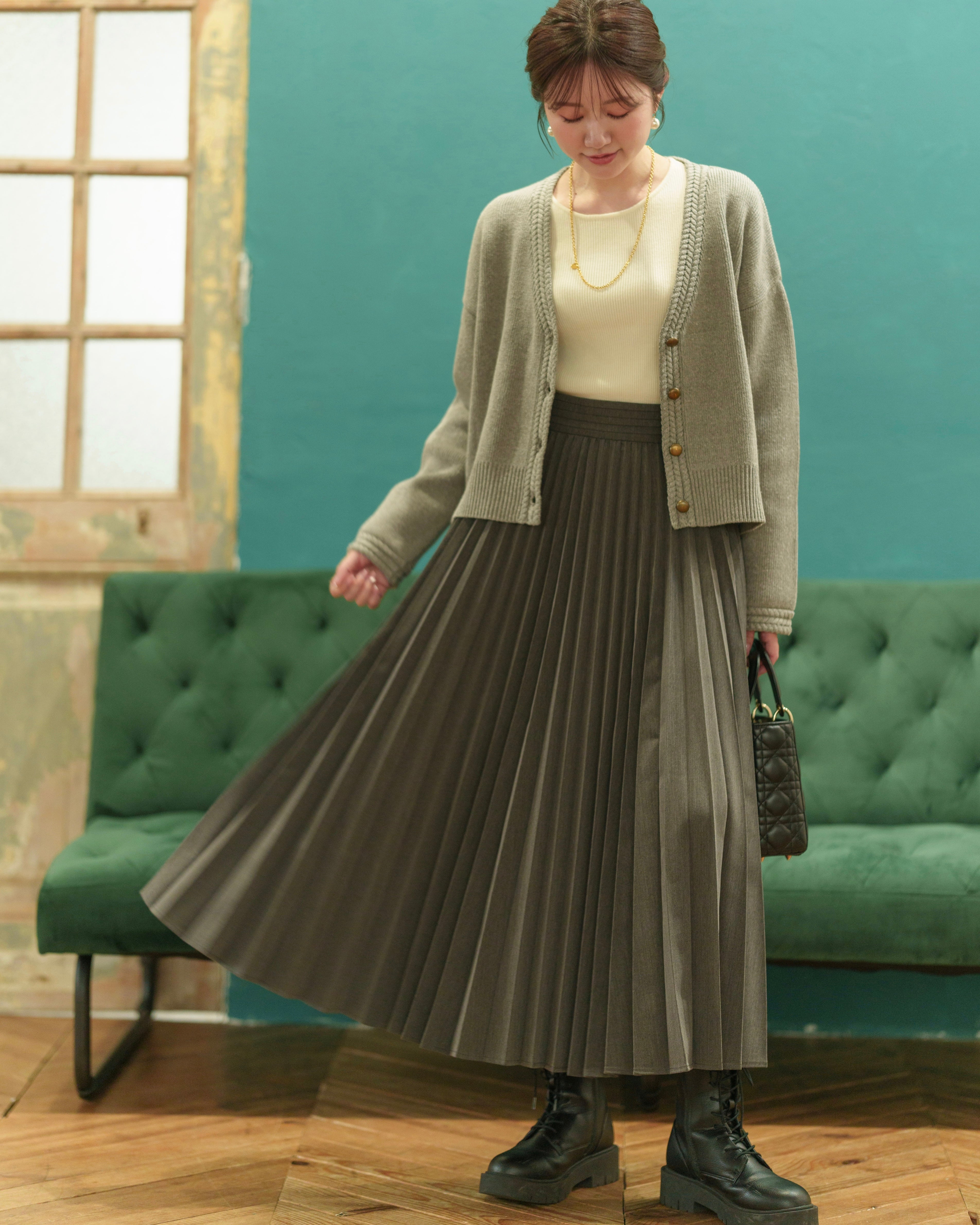 タックベルトプリーツスカート – Maison Echelle