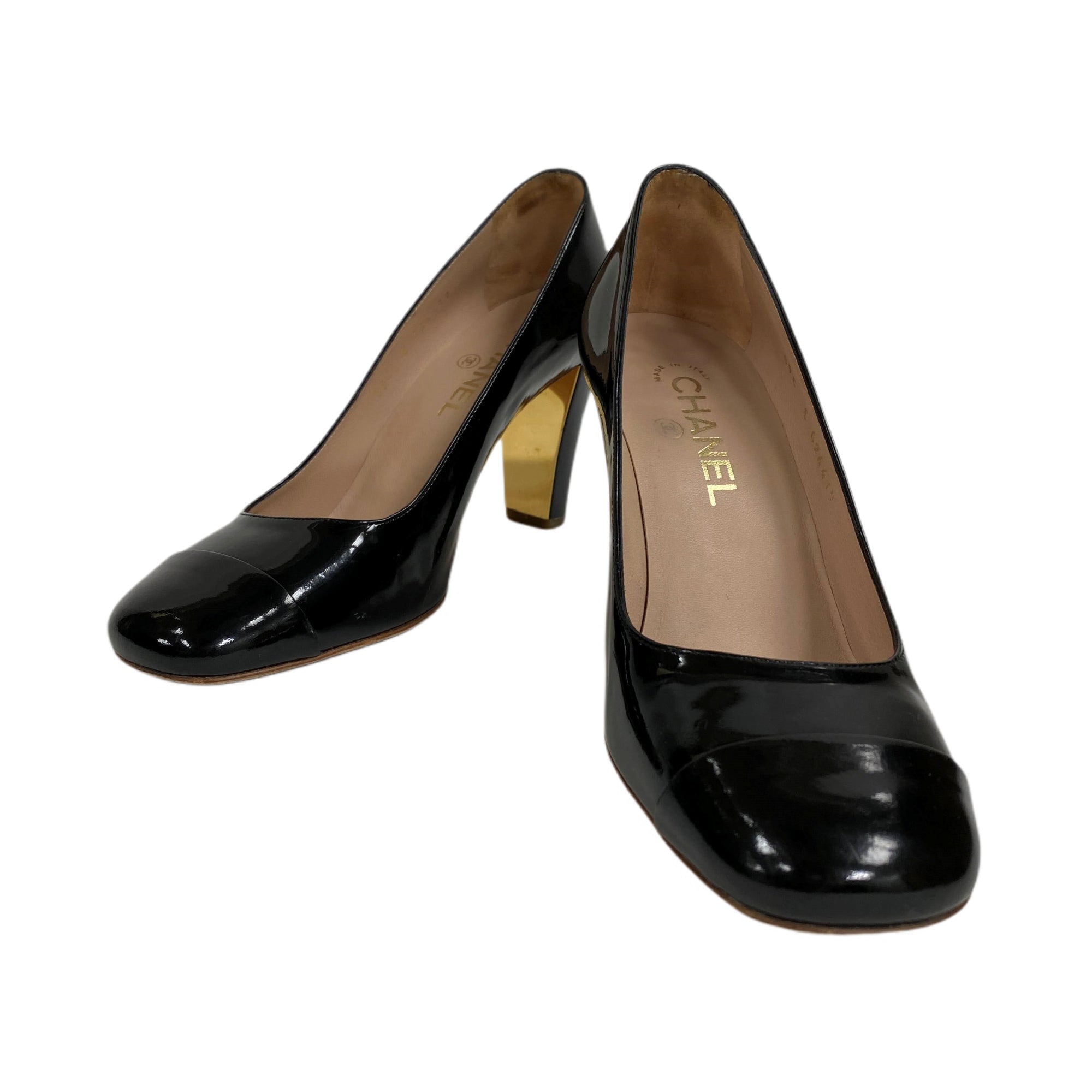 CHANEL シャネル パンプス シューズ チャンキーヒール ココマーク COCO