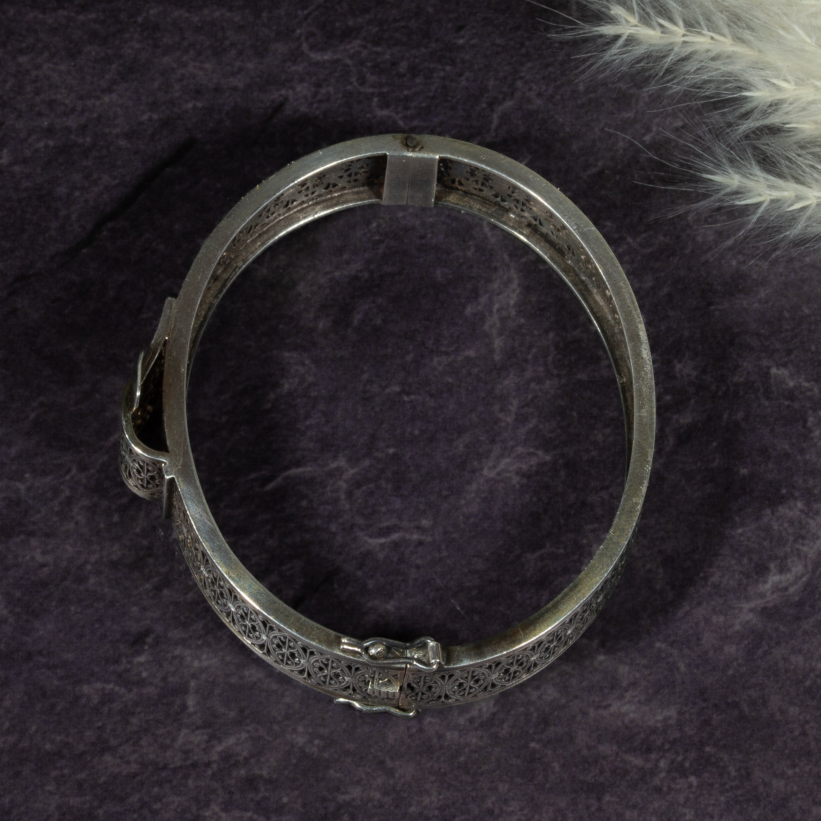 アンティーク ベルトバックル バングル シルバー925