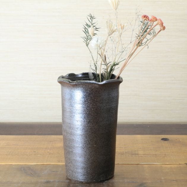 益子焼｜▽花瓶 花器 一輪挿し フラワーベース 壷（つぼ） | 益子焼