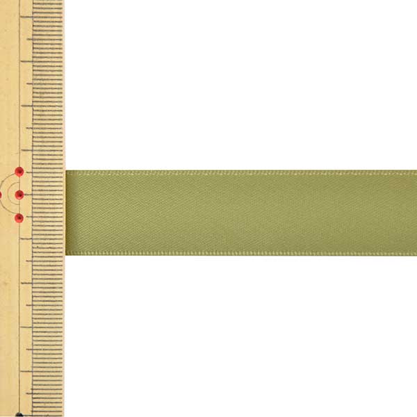 リボン 『1反売り 両面サテンリボン 幅約19mm×約3m巻 モスグリーン