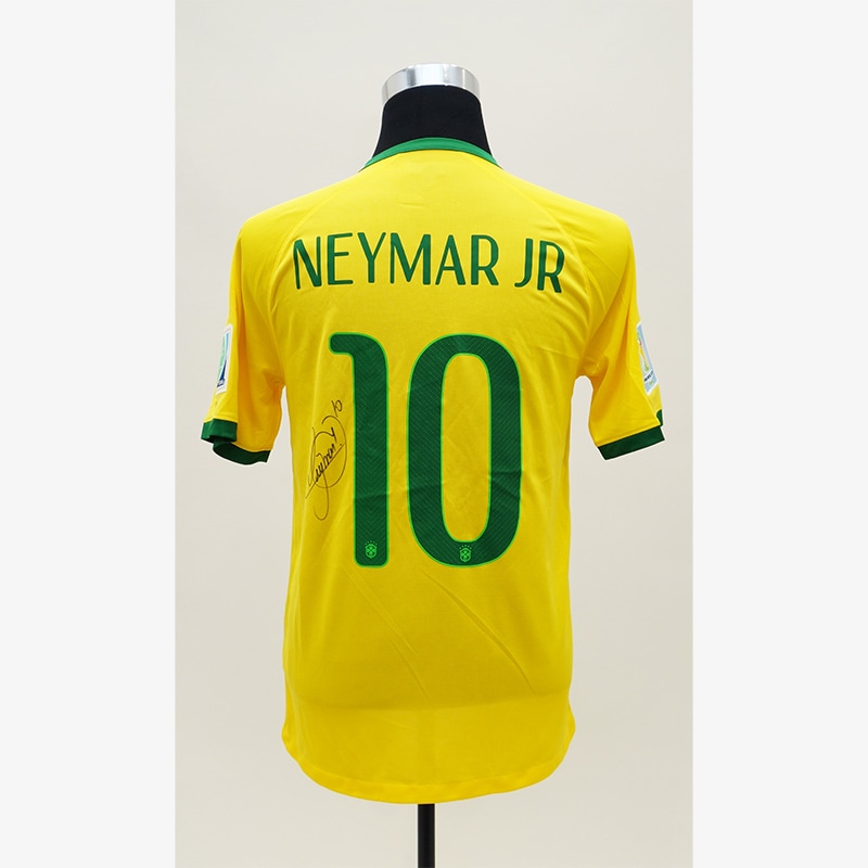 ネイマール直筆サイン入りブラジル代表2014ホームユニフォーム | THE