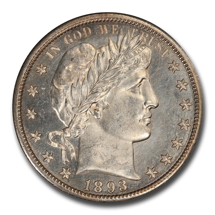 1893年 バーバー ハーフ ダラー 銀貨 50セント 女神 イーグル