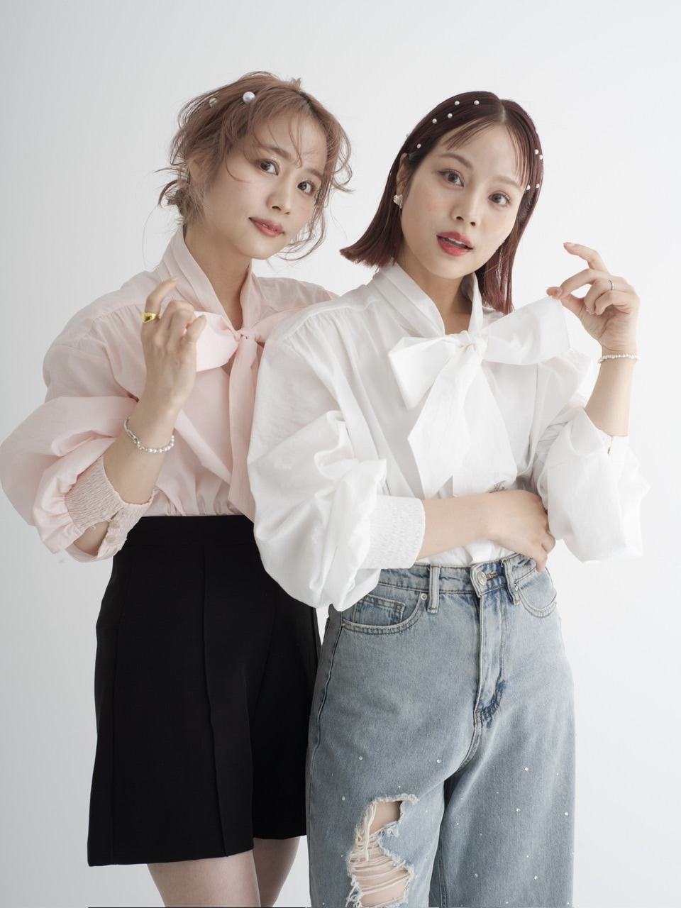 bow tie blouse ホワイト | SHIRT/BLOUSE | JUMELLE