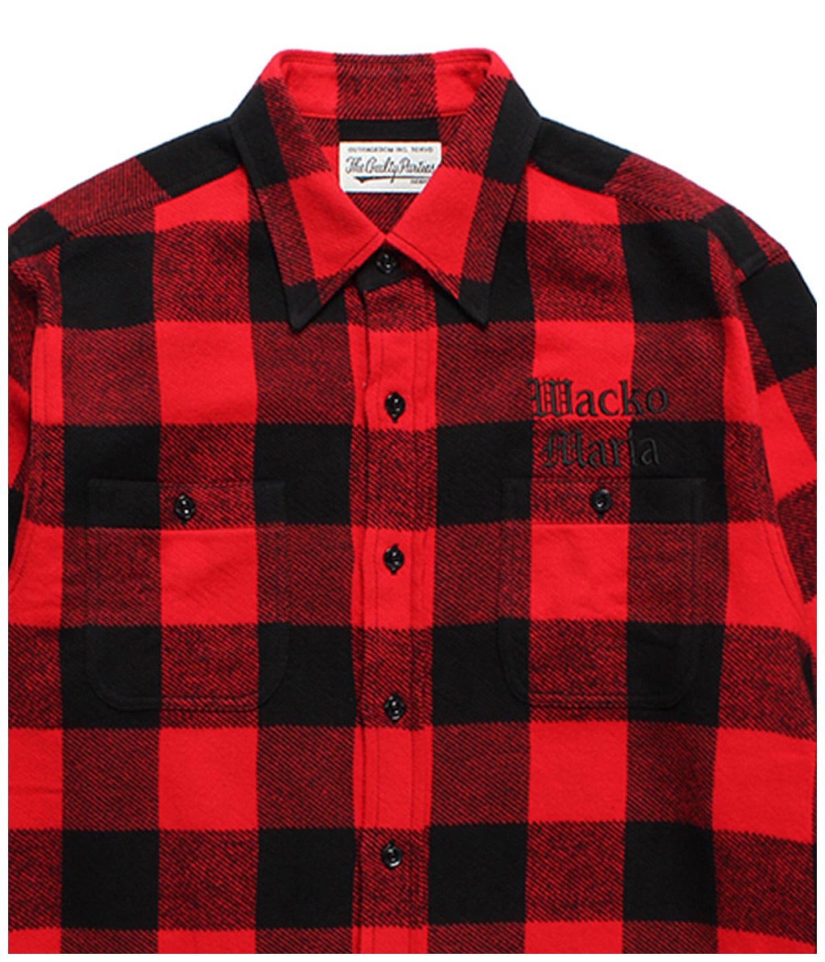 BLOCK CHECK FLANNEL SHIRT (TYPE-2)【RED】｜WACKO MARIA｜MELTING