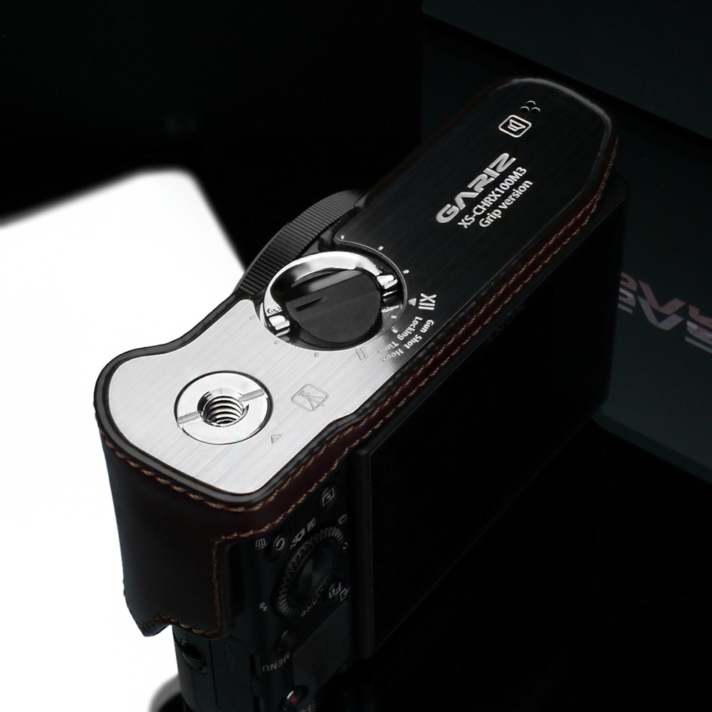GARIZ SONY DSC-RX100 M5/M4/M3用 本革カメラケース XS-RX100BR ブラウン
