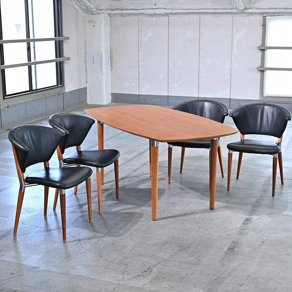 2022/01/10】イタリア Fasem社 総本革 ダイニングチェア - 中古家具の