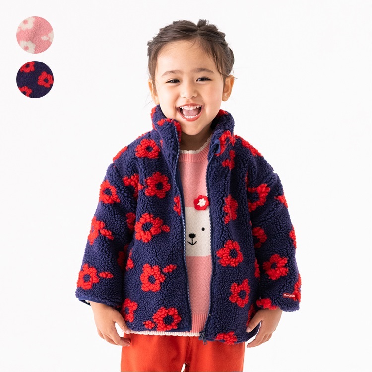 花柄ボアジャガードジャケット ジャケット｜子供服・ベビー服の通販は