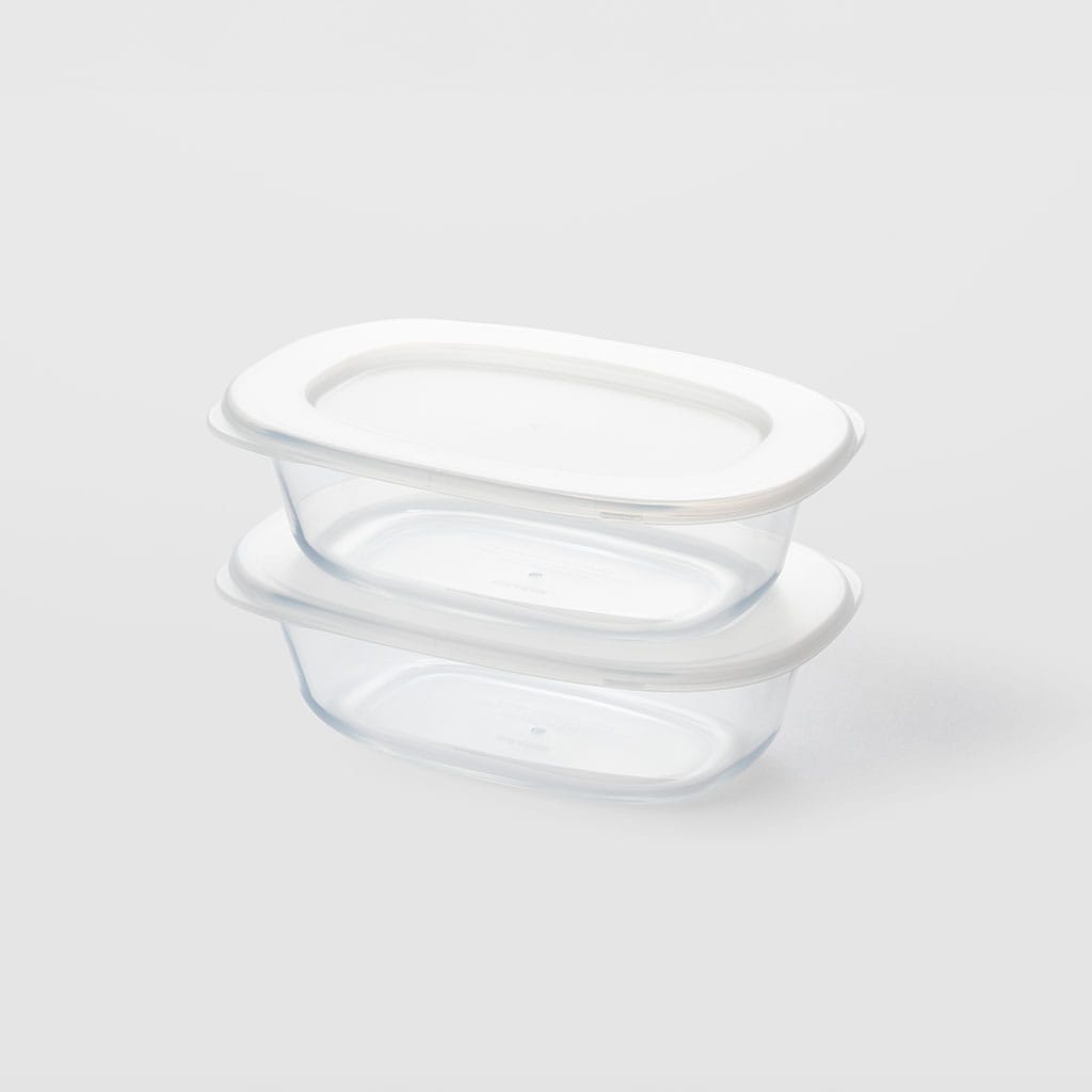 marna】うつわにもなる保存容器 650mL(2個入り クリア): キッチン