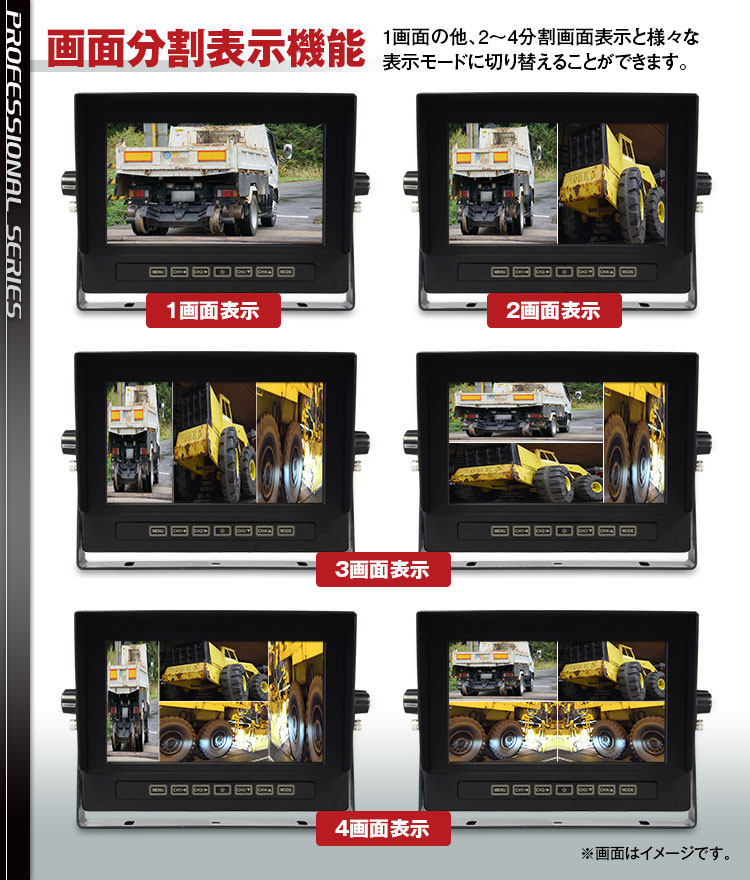 カメラ4入力対応防水モニター SV2-TK703 | マックスウィン | MAXWIN