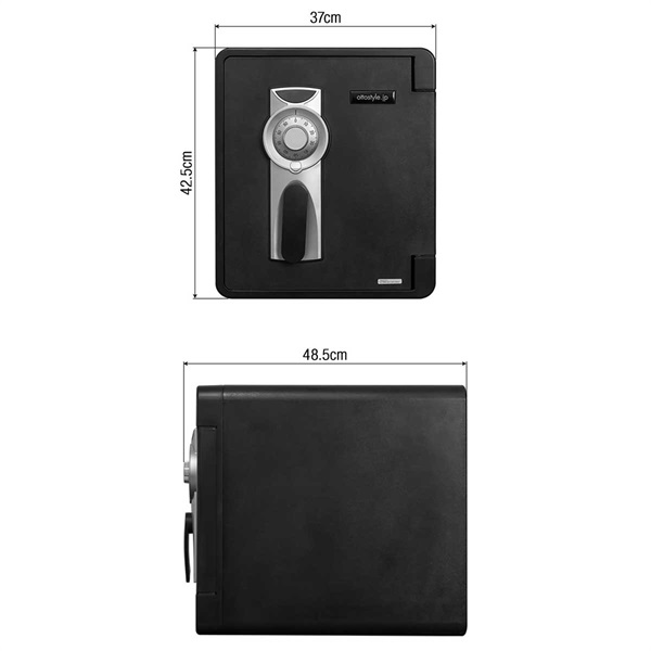 金庫 家庭用 耐火 防水 耐火金庫 25L A4ファイル 幅37cm×奥行48.5cm×高
