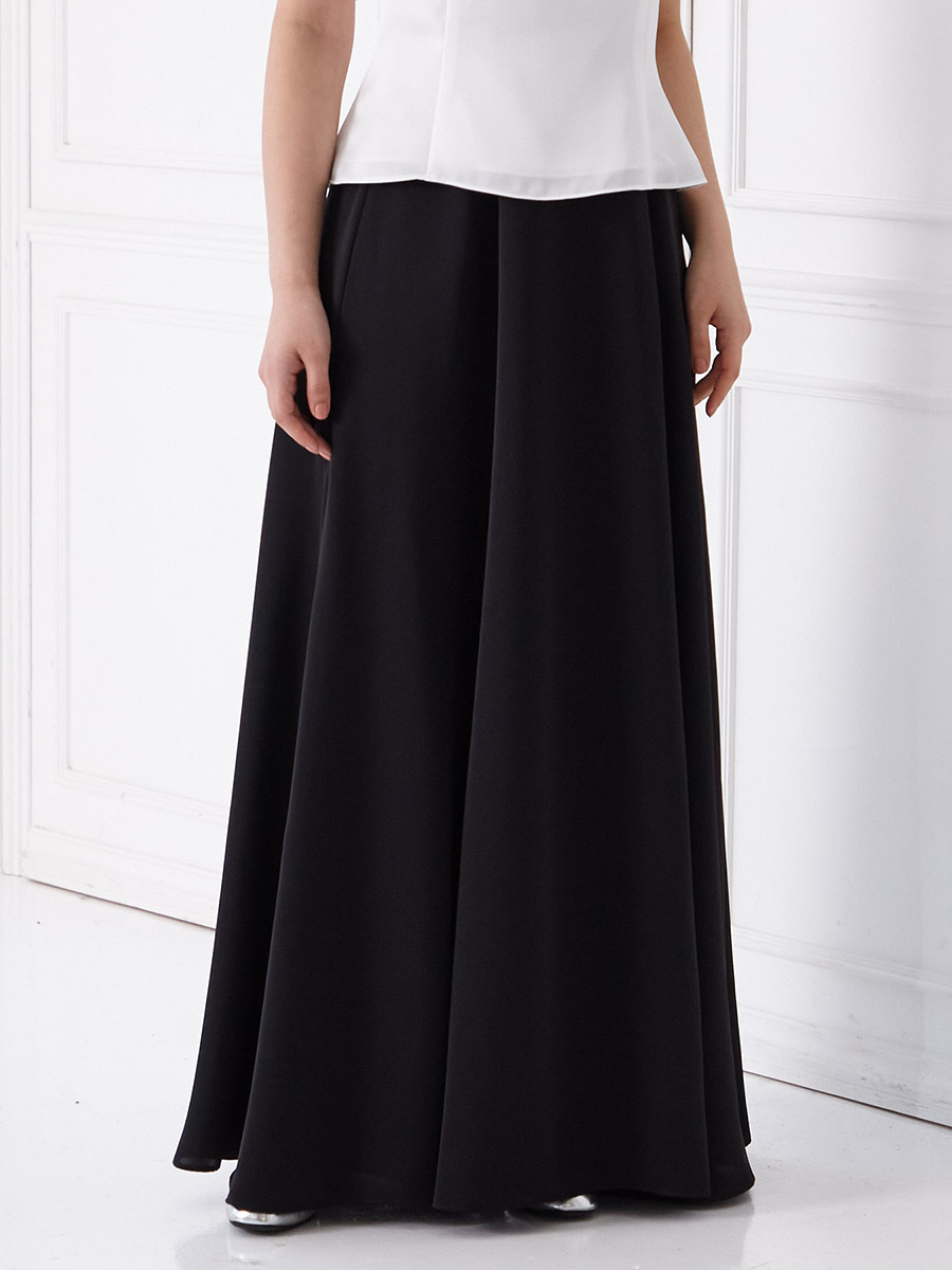 Aラインサテンスカート(9号 ブラック): AIMER | エメ ｜ミマツ