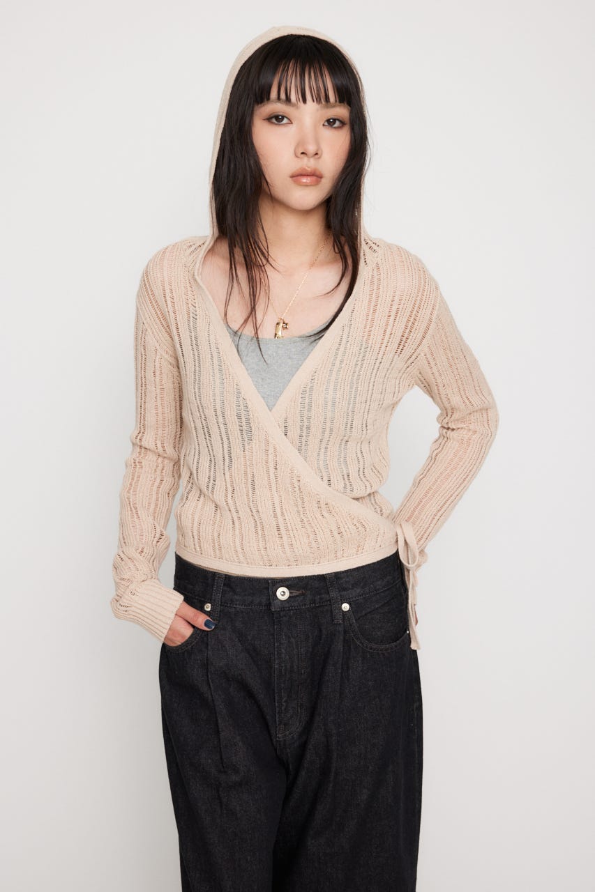 LAGUA GEM | WRAP CRASH HOOD トップス (ニット ) |SHEL'TTER WEBSTORE