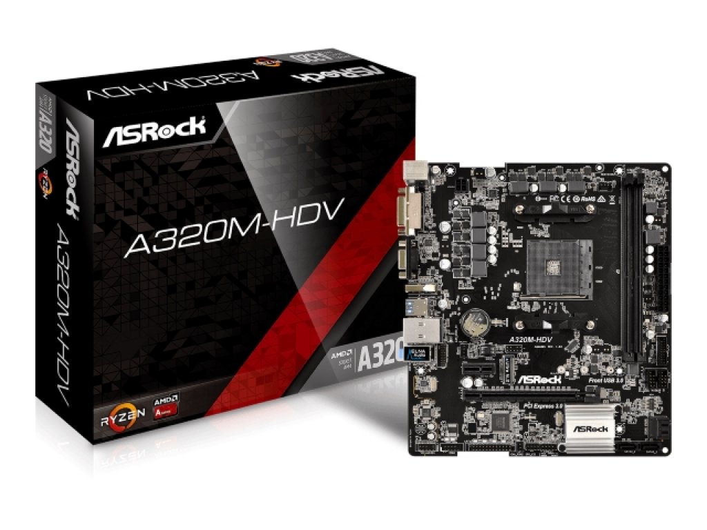 ASRock A320M-HDV AMD 300シリーズ Socket AM4対応 AMD A320チップ