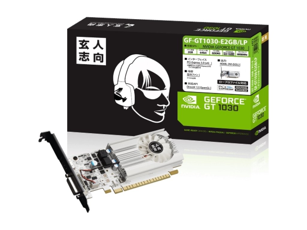 玄人志向 GF-GT1030-E2GB/LP GeForce GT 1030 2GB 64-bit GDDR5 PCI