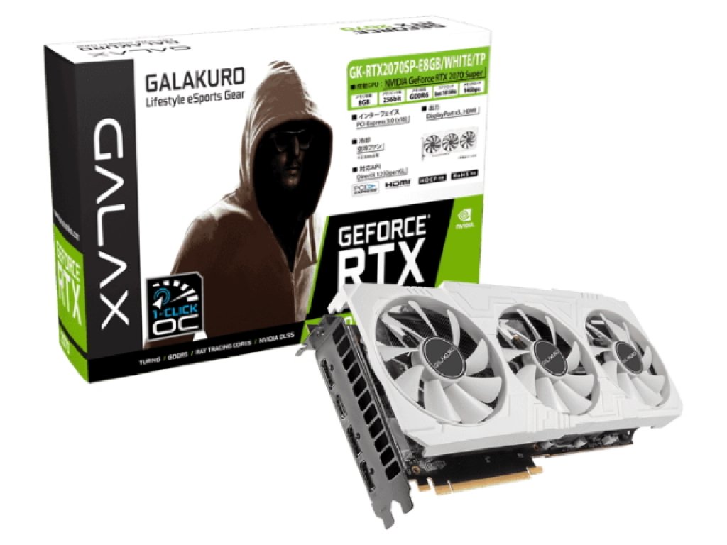 玄人志向のGALAKUROブランドからGEFORCE RTX 2070 SUPER搭載