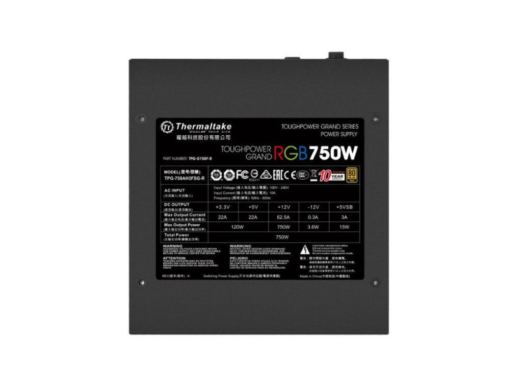 Thermaltake Toughpower Grand RGB 750W Gold TOUGHPOWER GRAND RGB