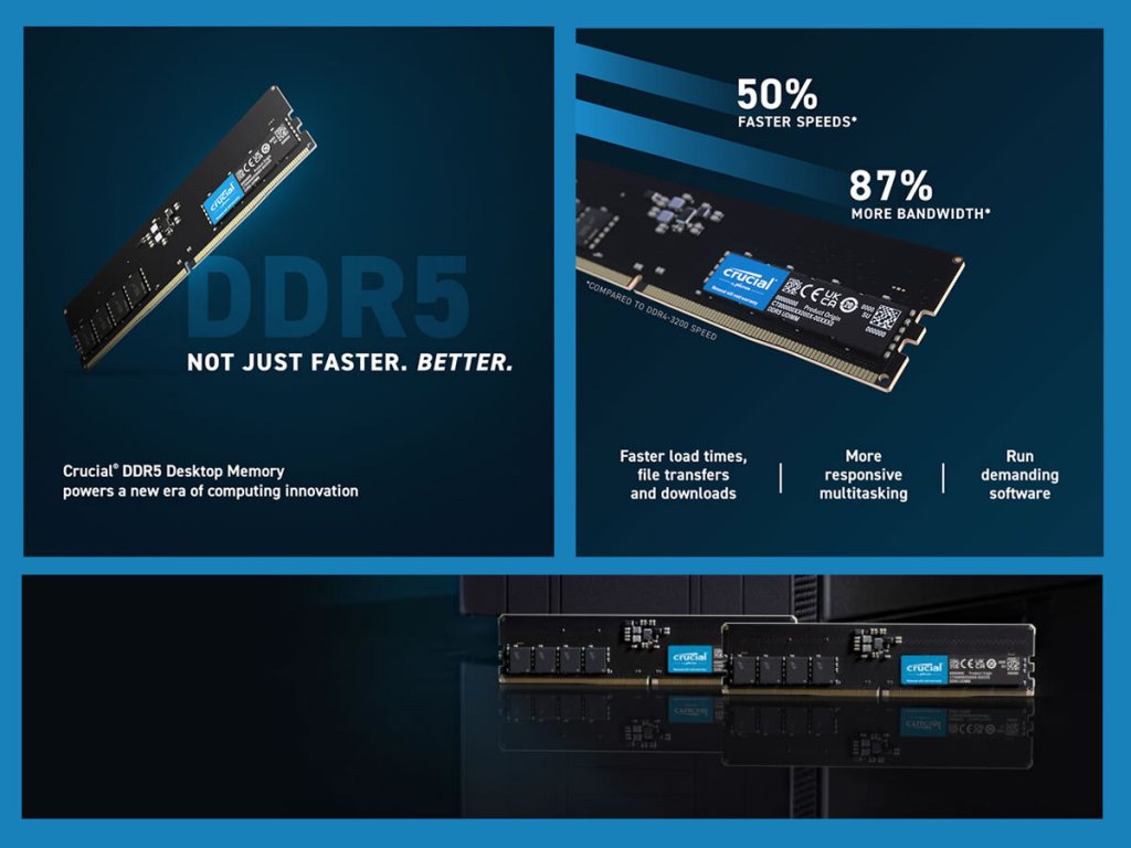 Crucial CT32G48C40U5 288pin DDR5-4800 CL40-39-39 32GB 1.1Volt