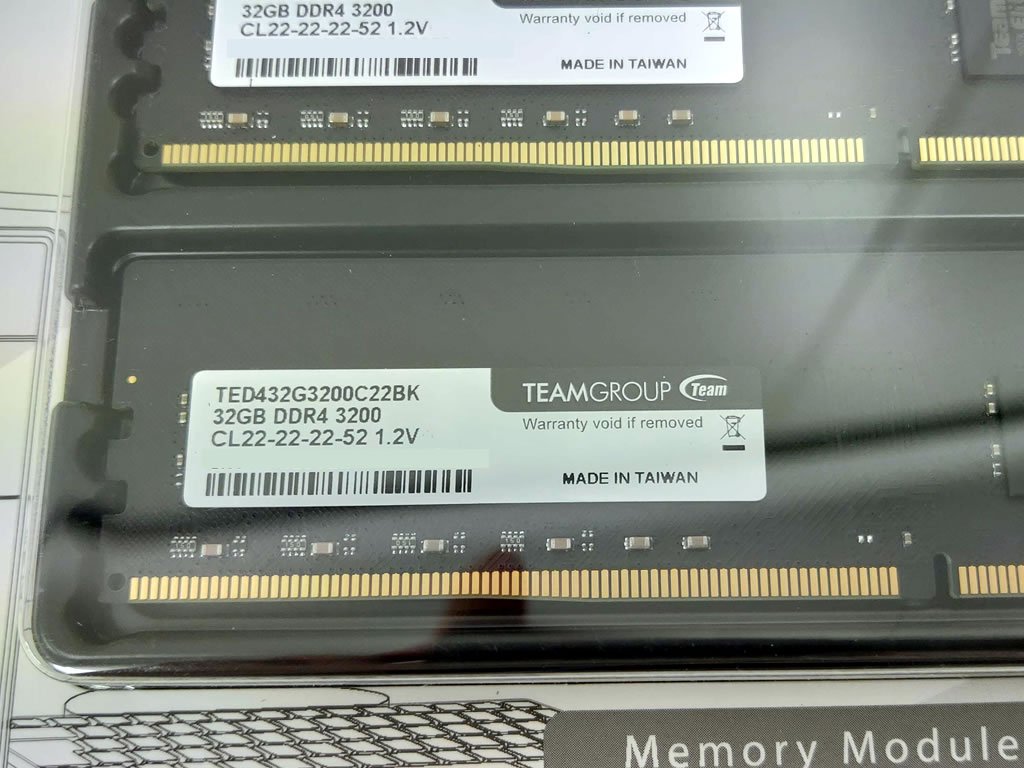 Team TED464G3200C22DC01 ELITE 288pin DDR4-3200 CL22-22-22 64GB