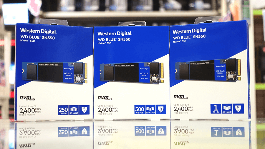 価格と性能のバランスが取れた WD Blue SN550 NVMe PCIe Gen3.0 x4