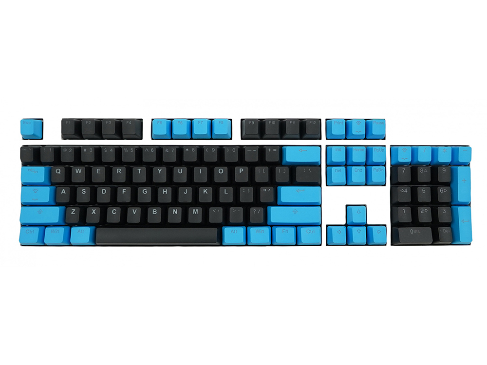 Tai-Hao Tai-Hao Black / Blue PBT Double shot Backlit Keycap Set