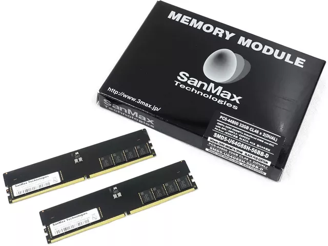 SanMax SMD5-U32G88H-56BB-D 「Black PCB Edition」 SanMax DDR5 Black
