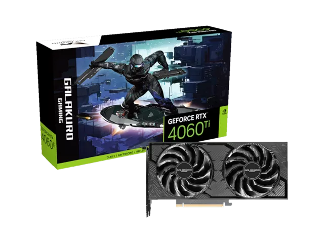 玄人志向 GG-RTX4060Ti-E8GB/OC/DF2 GEFORCE RTX 4060 Ti 8GB 128-bit
