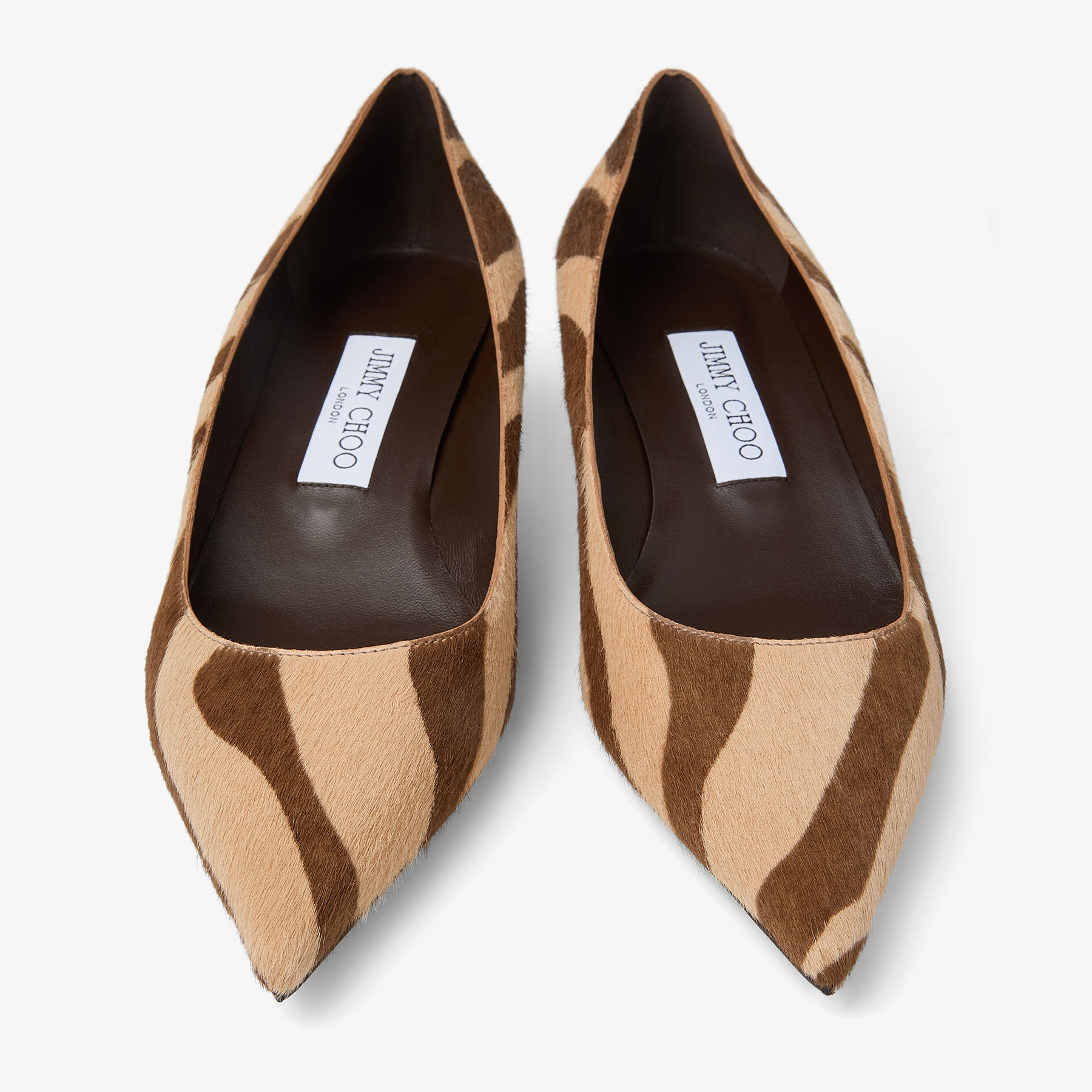 Amelia | Chocolate Zebra Printed Pony Pumps | JIMMY CHOO