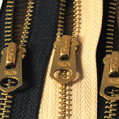タロンジッパー 5号（1本）18 cm（金具：ブラス） | レザークラフト