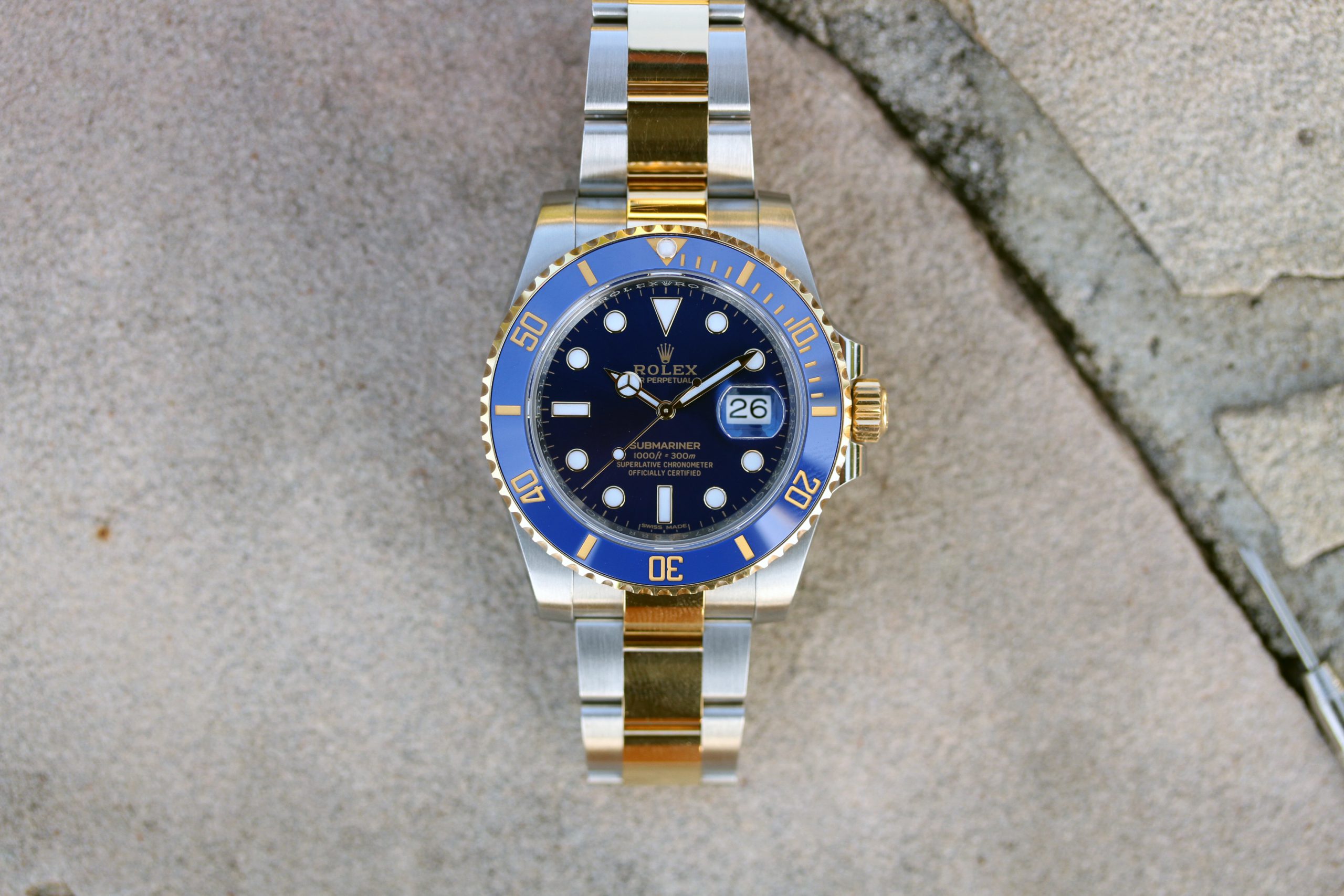 2019 Rolex Submariner Date ref. 116613LB “Blue Dial, Box & Papers