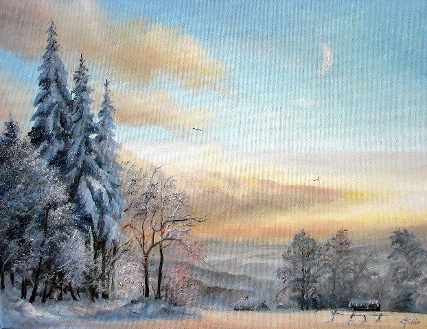 Winter Pastel, Painting by Sorinapostolescu | ArtMajeur