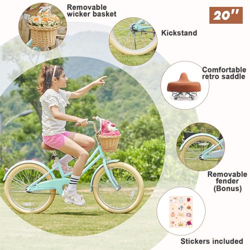Glerc Little Molly 20 inch Kids Retro Cruiser Bike Bicycle for