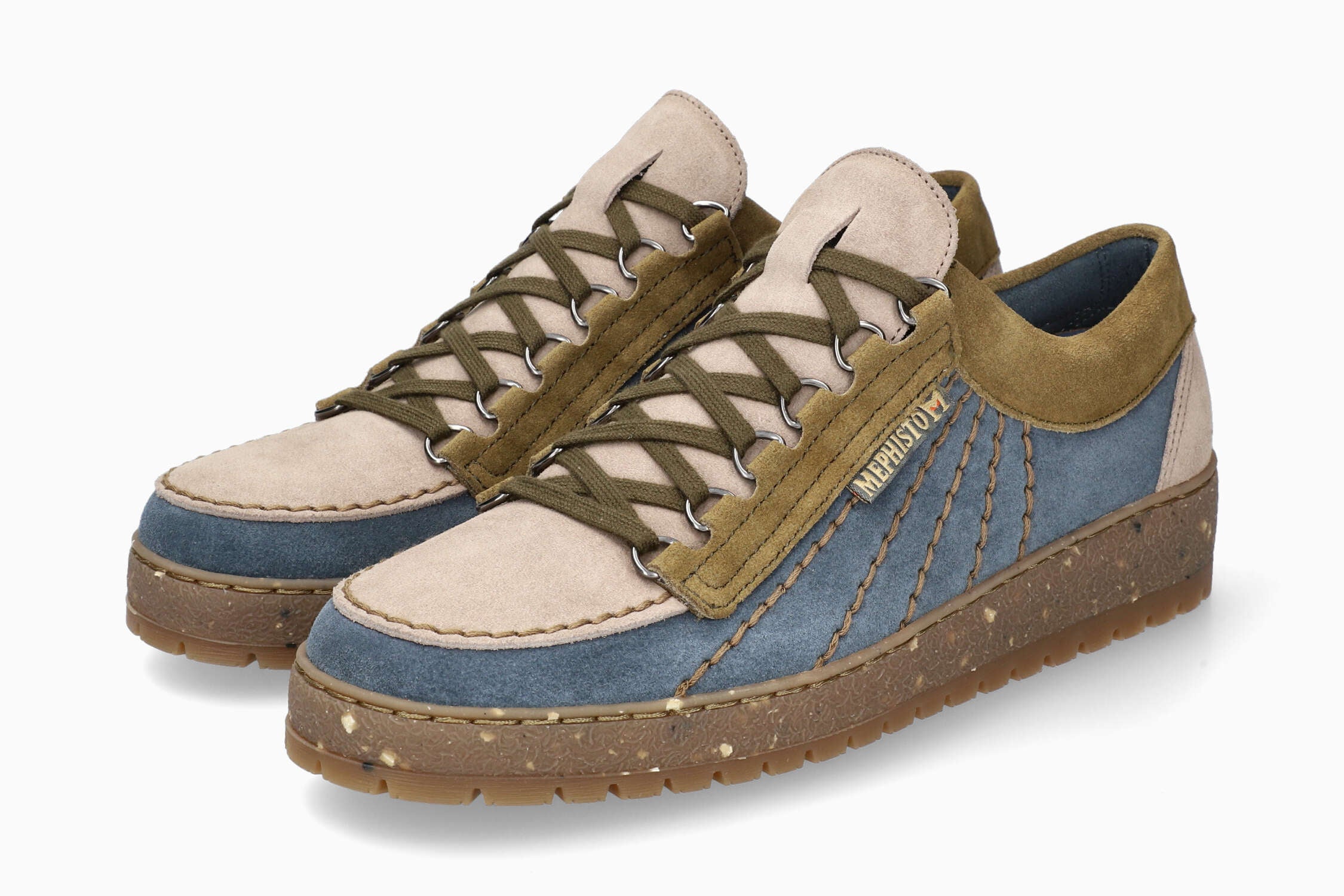 Mephisto Rainbow | Men Originals Blue Leather Velvet | Mephisto USA