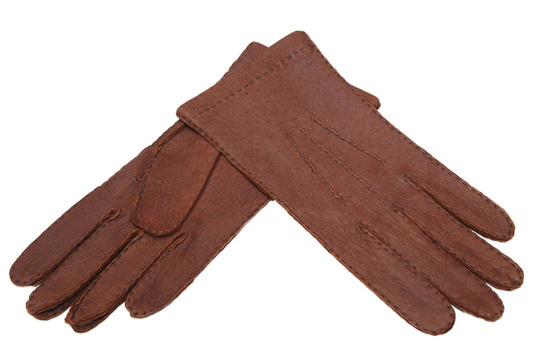 メンズ手袋◇ペッカリー◇ブラウン/TERRA《ノーライニング》 – Merola