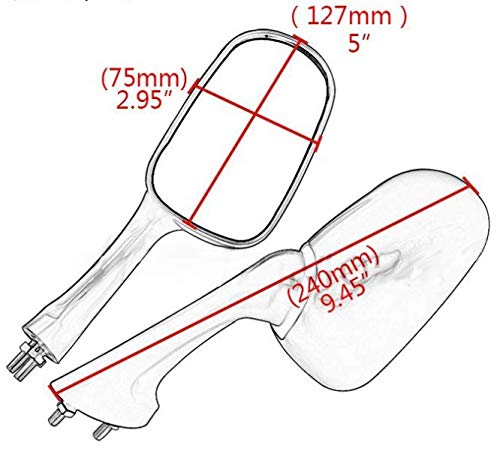Amazon | ホンダ用 ミラー 左右セット ブラック カーボン 調 CBR250RR