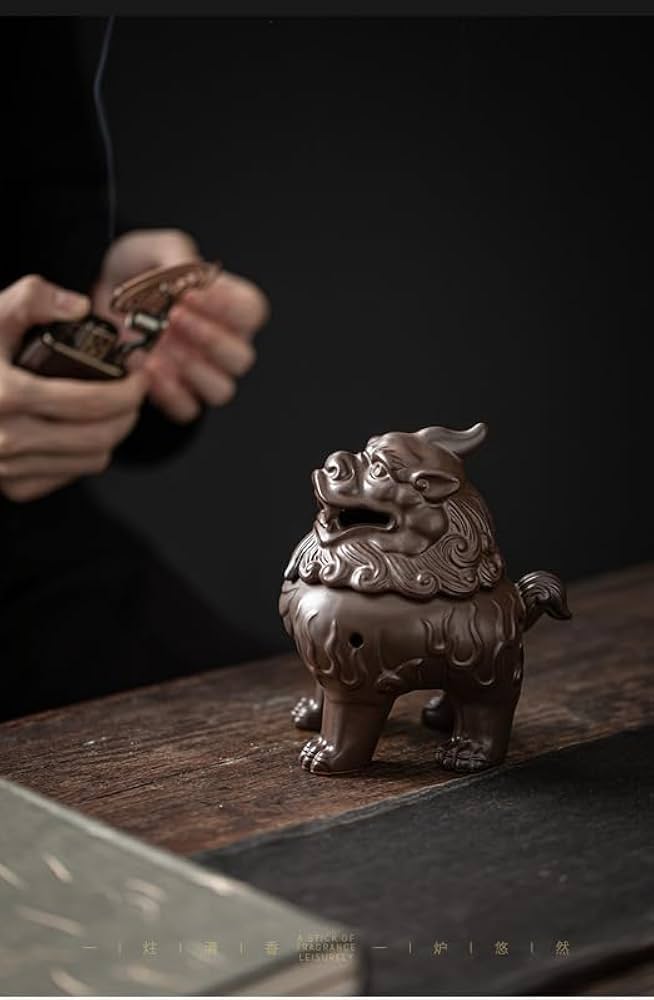 銅製 狐香炉 茶台薫香炉 香道具 工芸品 置物 銅製 狐香炉 茶台薫香炉